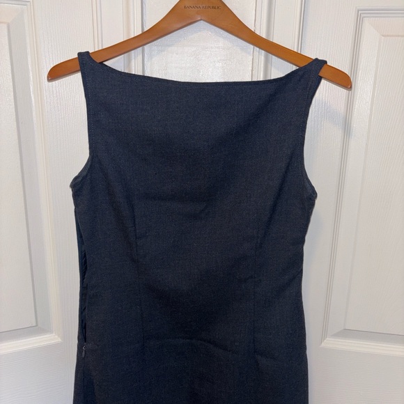 MILKFED Navy Gray pencil knee length 90s vintage y2k square neck Japanese - Picture 9 of 12